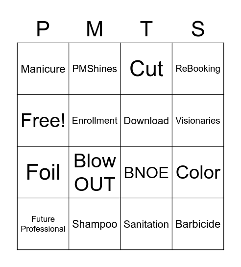 Paul Mitchell BINGO Card