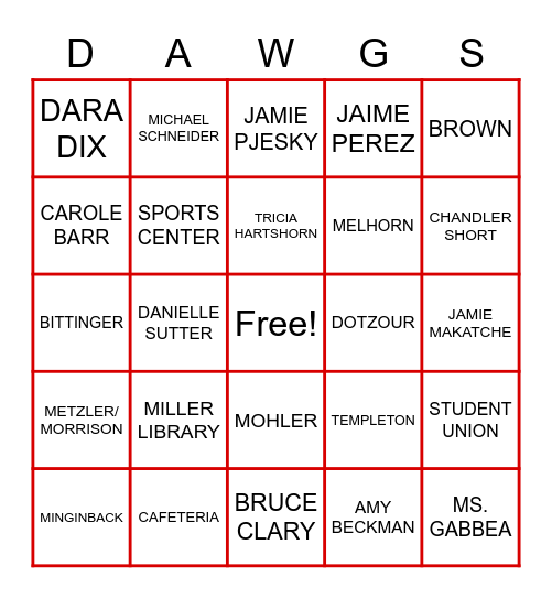 MAC BINGO Card