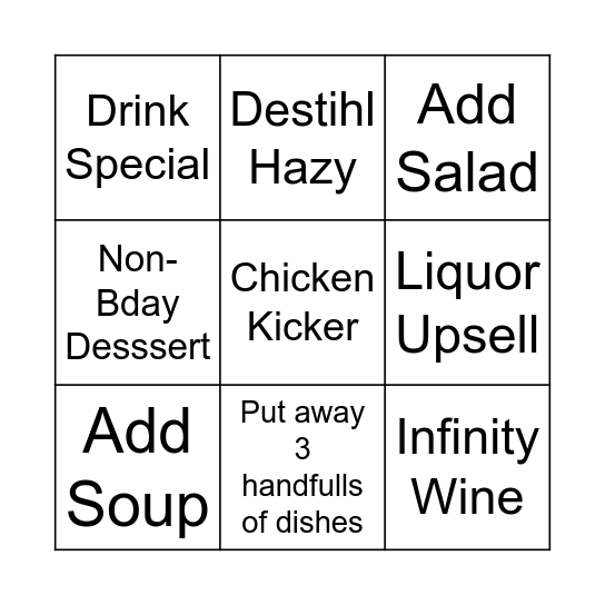 Grizz Bingo Card