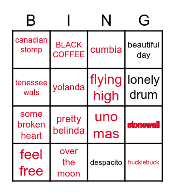 JOKI-DANCERS Bingo Card