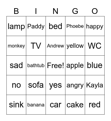 Zhu Bingo Card