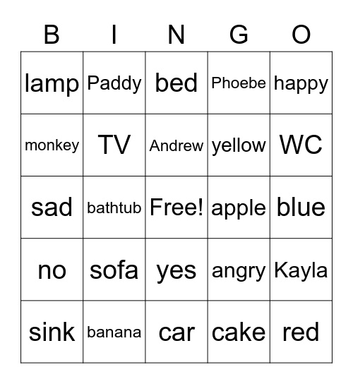 Zhu Bingo Card