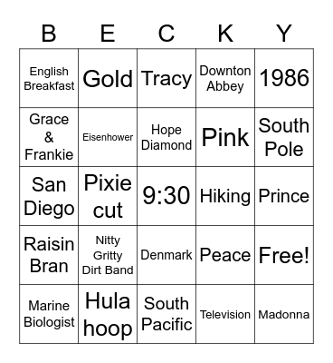 Birthday Bingo! Bingo Card