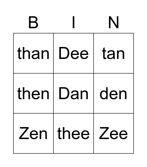 Bingo!!!!! Bingo Card