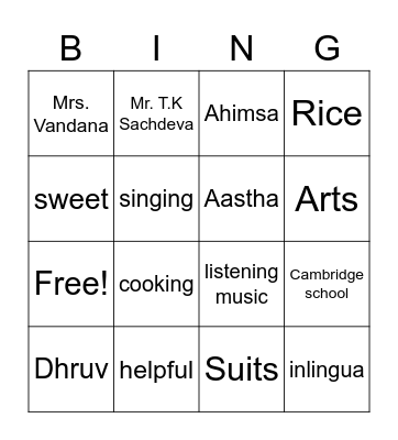 Dolly's birthday Bingo Card