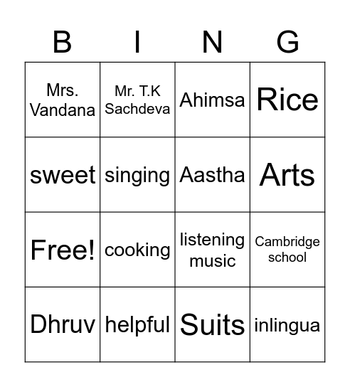 Dolly's birthday Bingo Card