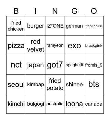 bingo nana! Bingo Card