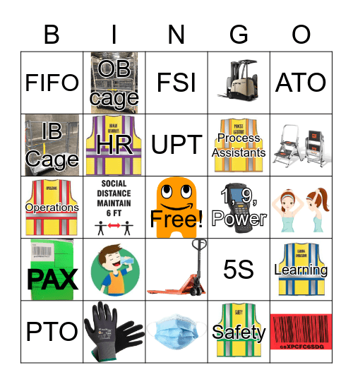 PCA3 Amazon Bingo Card