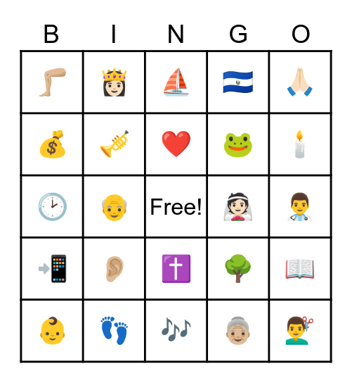 Emoji Bingo Card