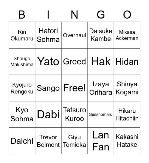 My GREAT taste Bingo Card