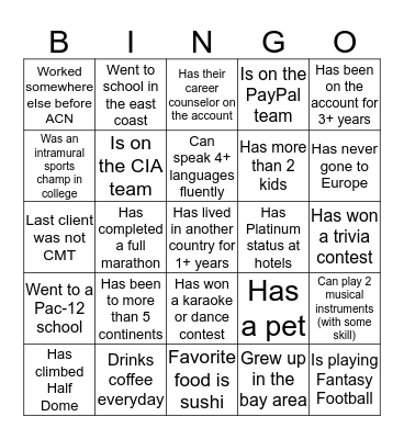 Q1 All-Hands Bingo  Bingo Card