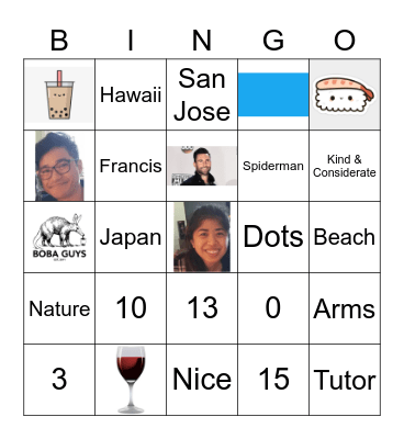 Salceido Bingo Card