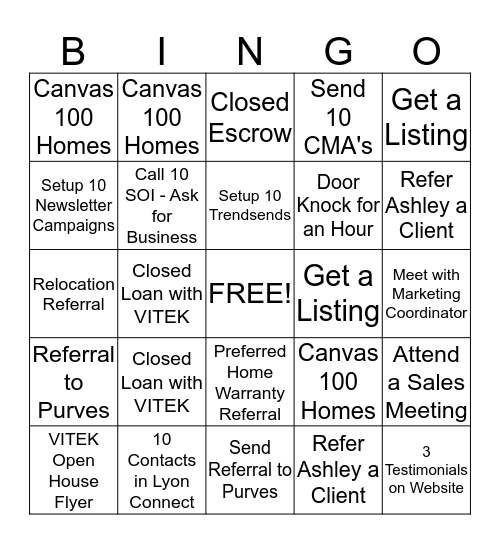 LYON Bingo Card