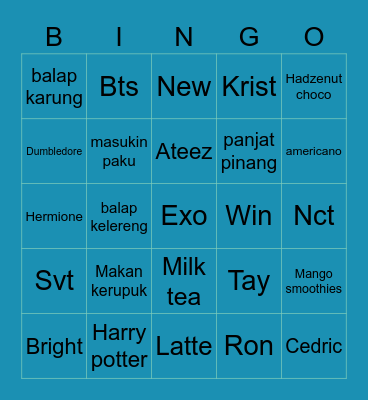 SAN Bingo Card