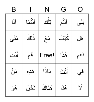 Sight Words 1 Bingo Card