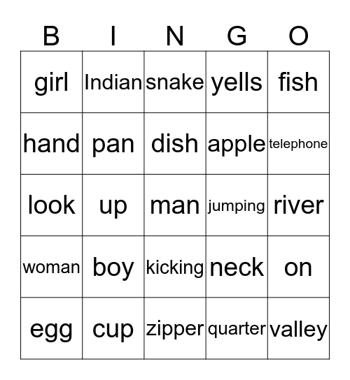 Alphabet Sound Starts Bingo Card