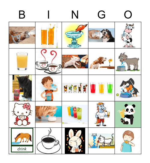 kids level 1-to drink Bingo Card