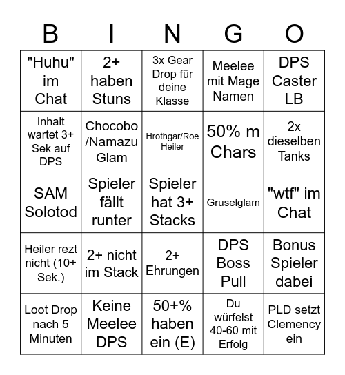 Roulette Bingo (B) Bingo Card