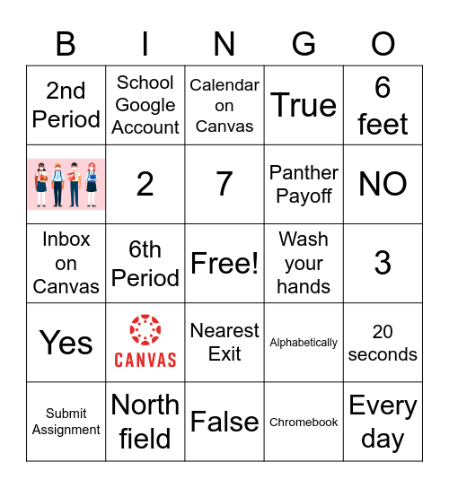 Panther Lessons Review Bingo Card
