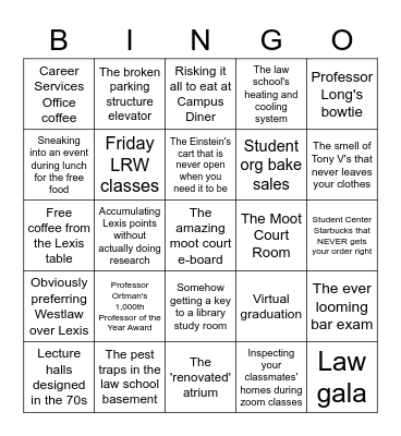 Law Bingo Card