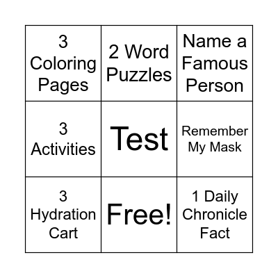 I Got It Bingo Card