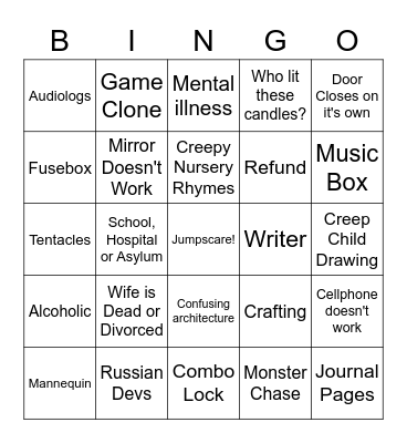 HORROR BINGO Card