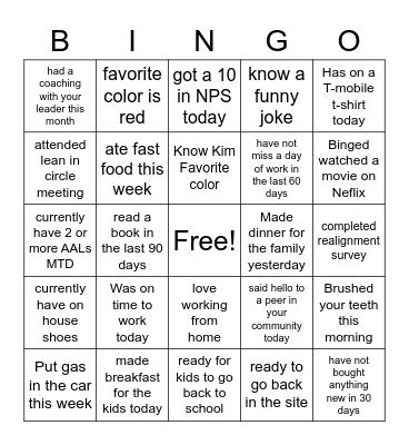 PTW Bingo Card