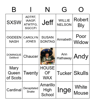 Guida's Birthday Bingo Card