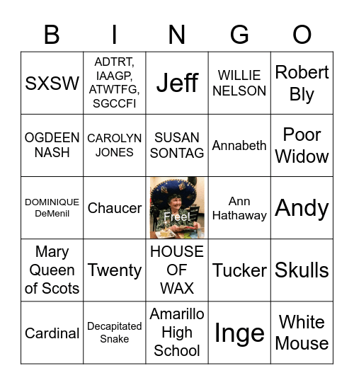 Guida's Birthday Bingo Card