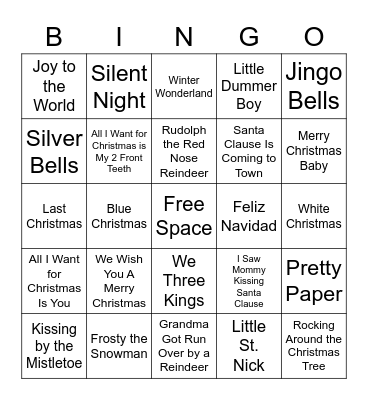 Holiday Bingo Card