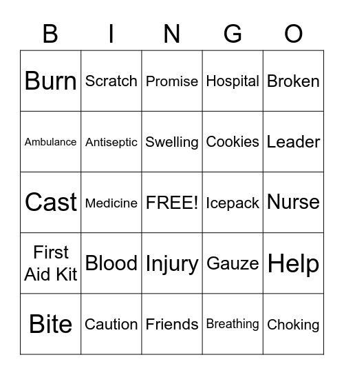 Erste Hilfe - Bingo! Bingo Card