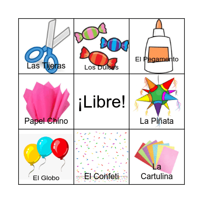 Piñata Loteria Bingo Card