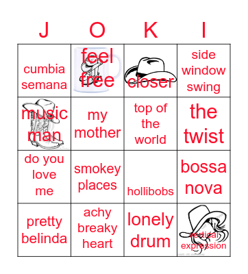 JOKI-DANCERS Bingo Card