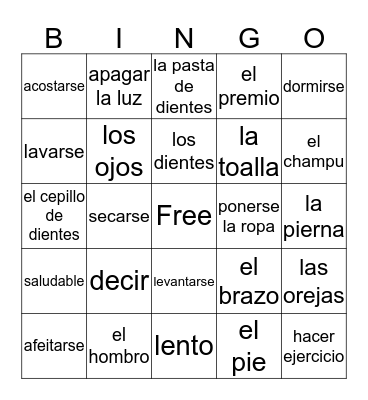 Unidad 2 Bingo Card