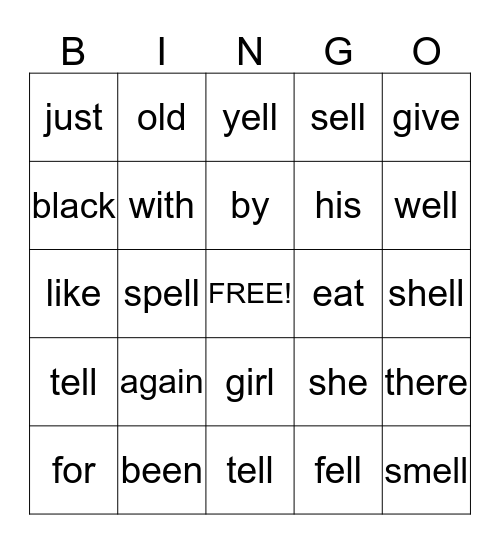 We love to read Bingo Card