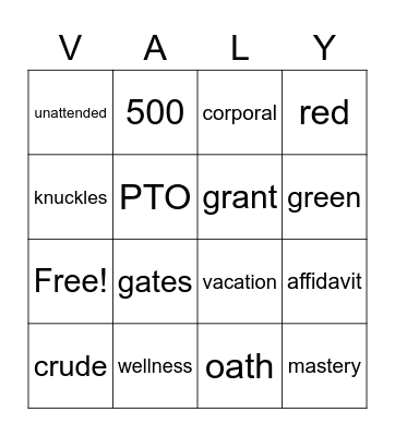 Compliance & Assurances Bingo Card