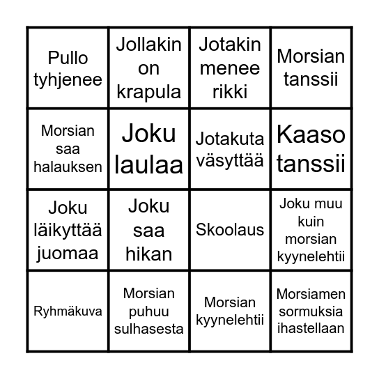 Polttaribingo Card