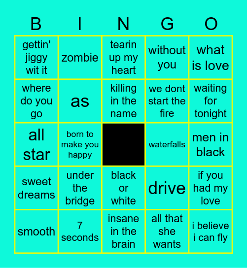 Best of 90s 3 Bingo Card