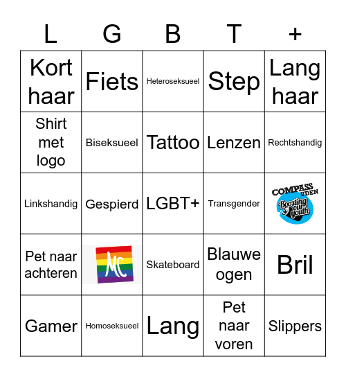 Club Abstract LGBT+ Bingo Card