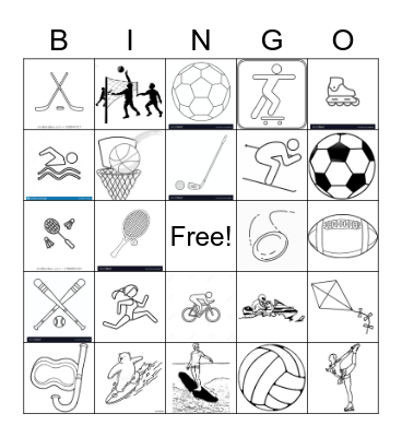 Sports Bingo Card