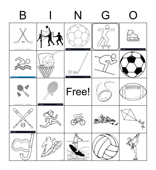 Sports Bingo Card