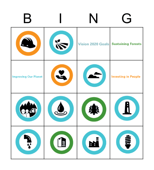 IP Vision 2020 Goals Bingo Card