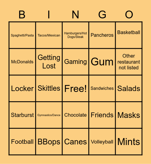 Get to Know You Bingo Card