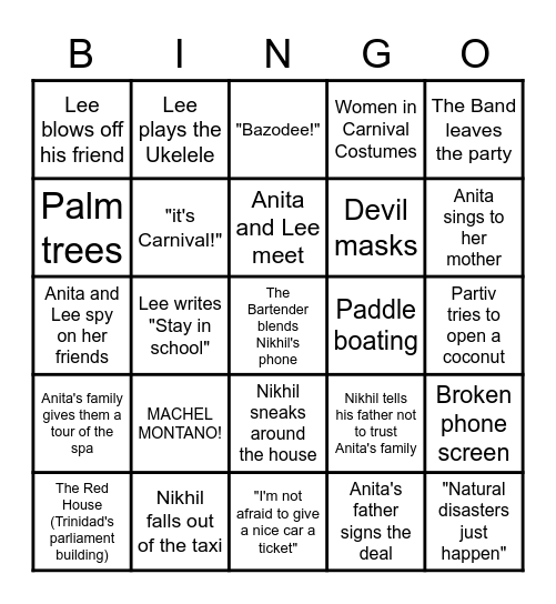 BAZODEE BINGO Card