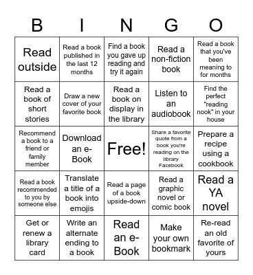 Oakwood Library Bingo Card