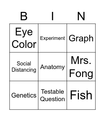 Intro to 7th Grade Science Bingo Card