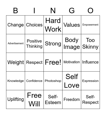 Girl Power Bingo Card