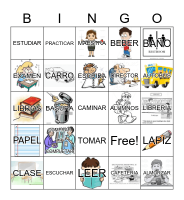 Spanish Bingo Card
