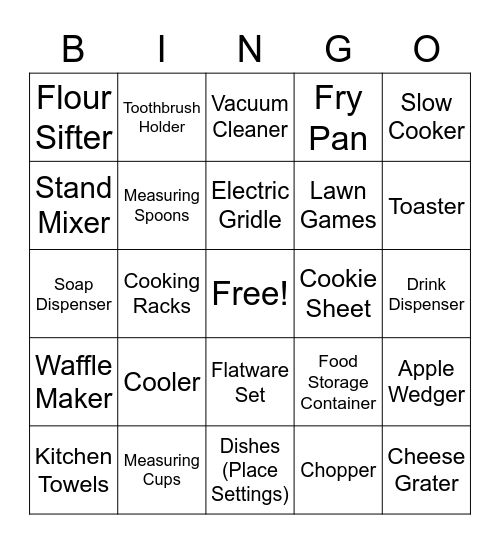 Kitchen Bingo 