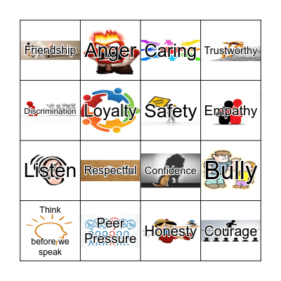 Friendship Bingo Card